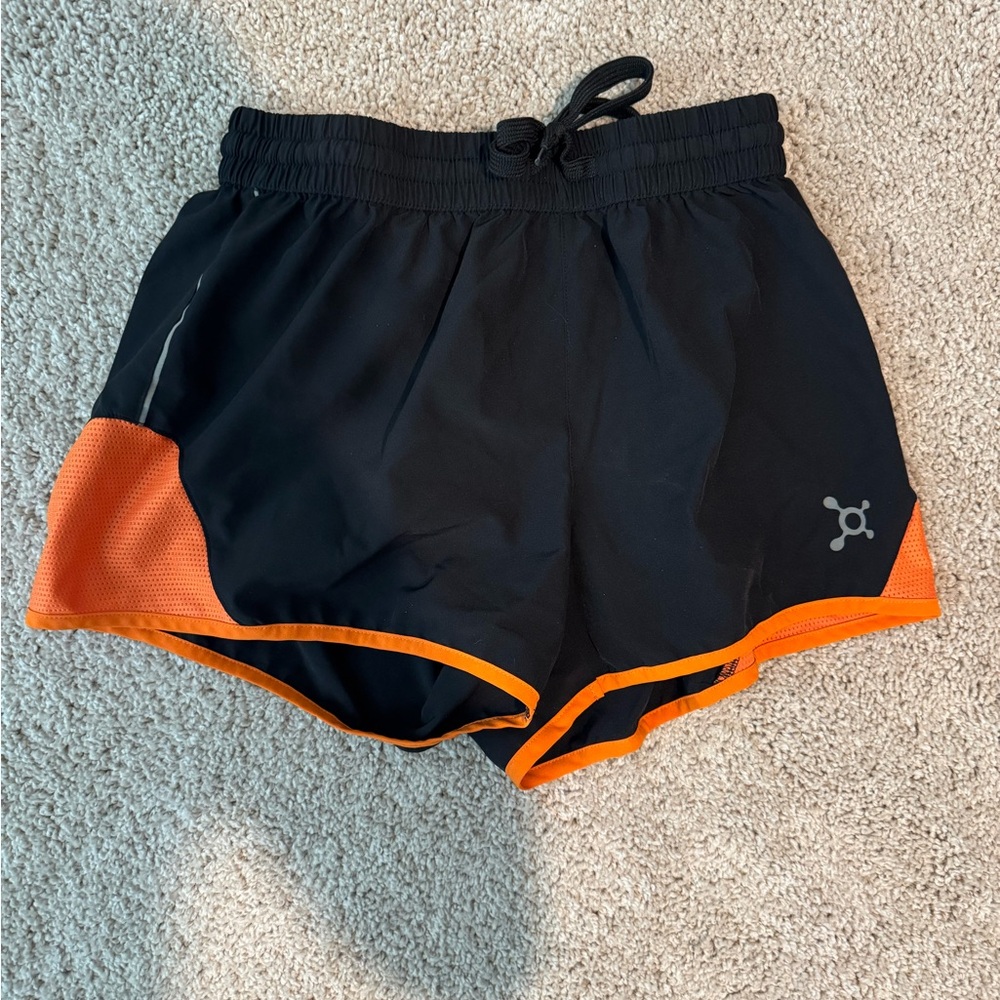 Orangetheory Black and Orange Athletic Shorts